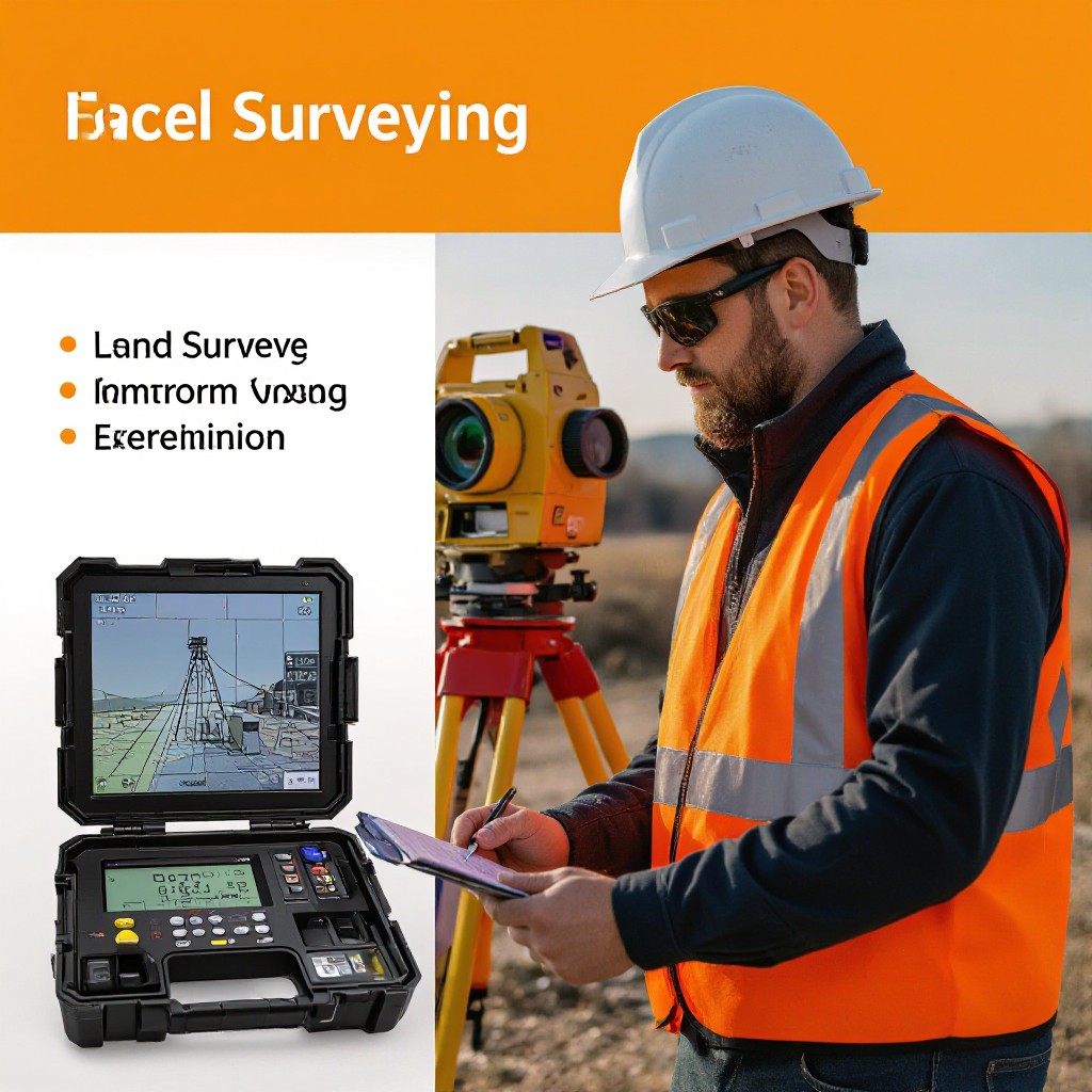 Land surveyor on site