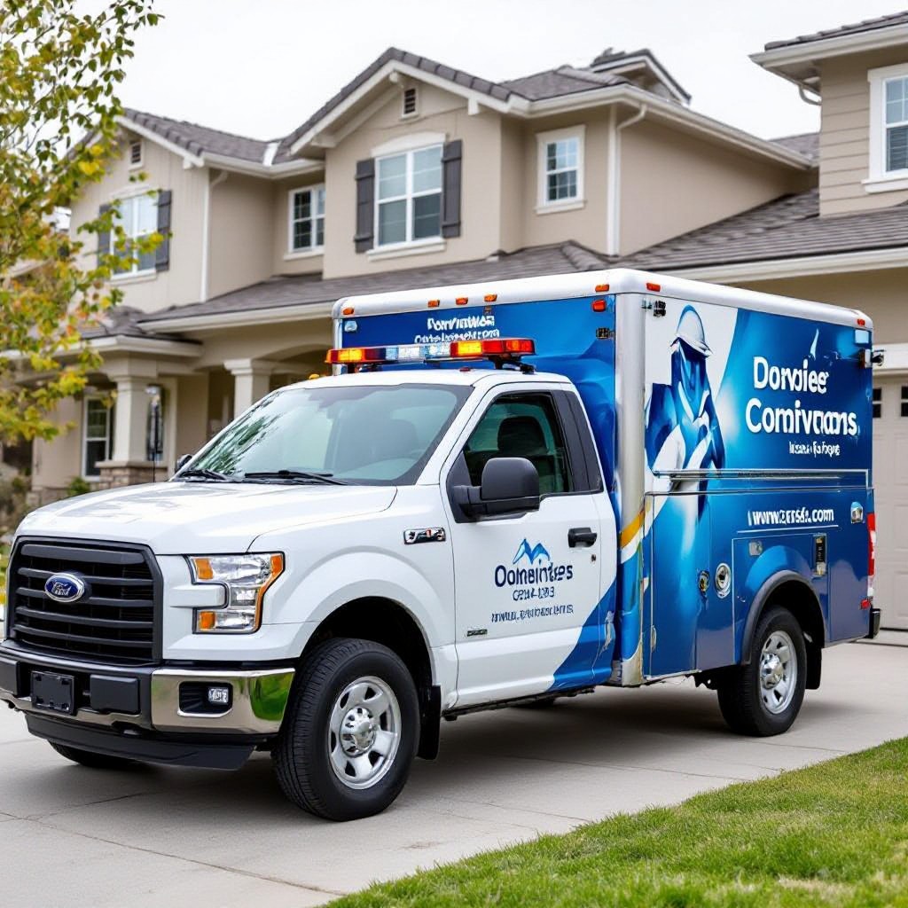 Branded electrician van