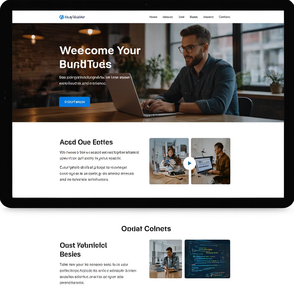 DIY website builder interface