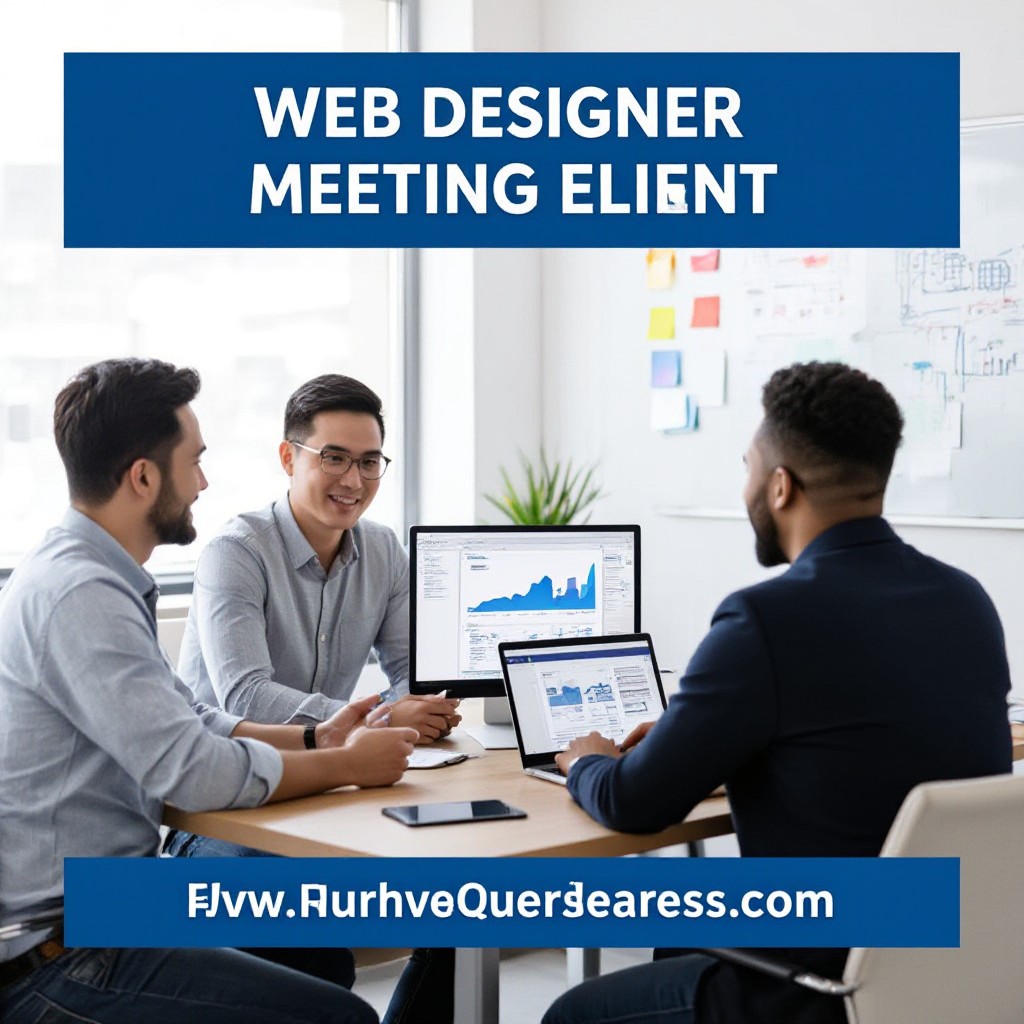 Local web designer meeting client