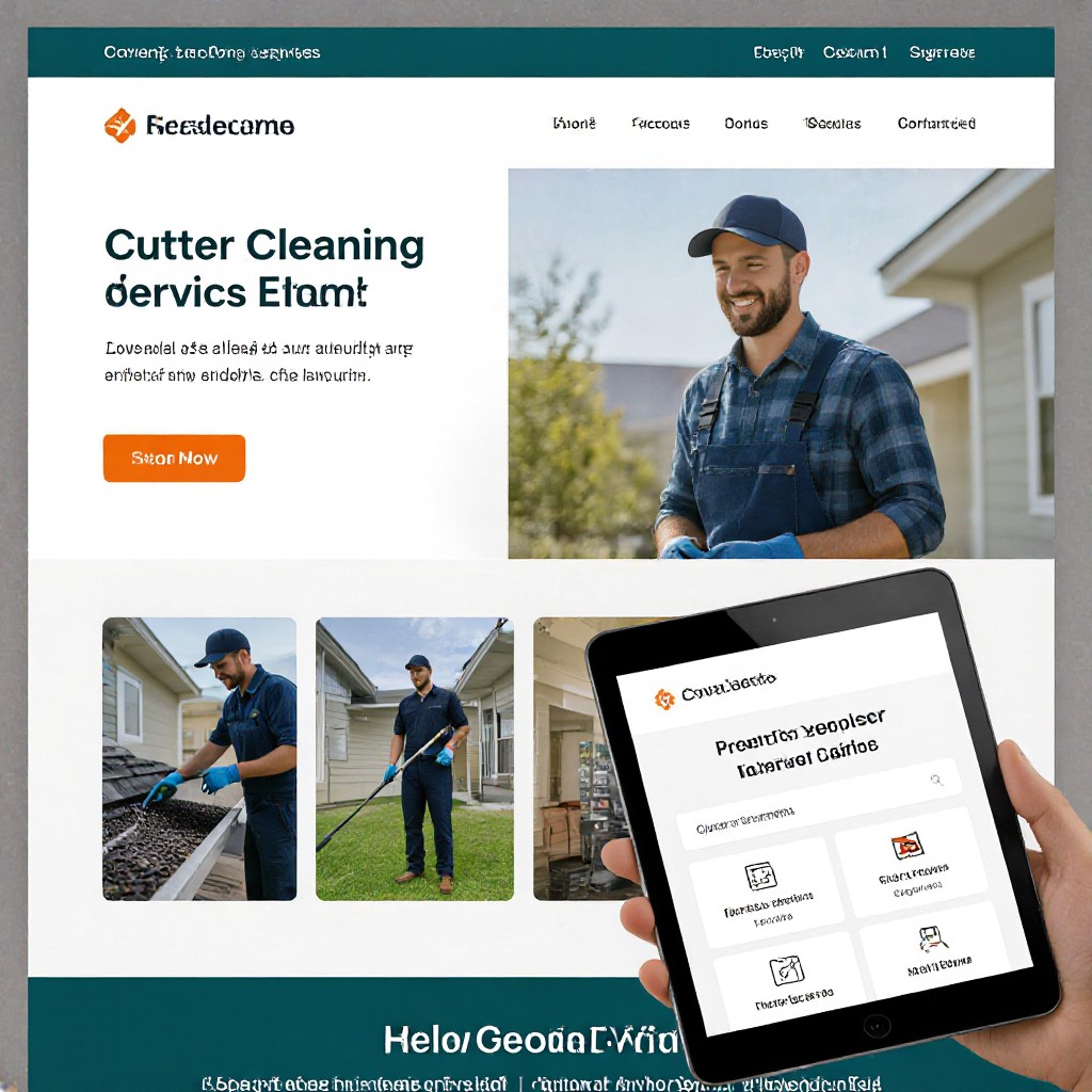 Gutter cleaning service website preview