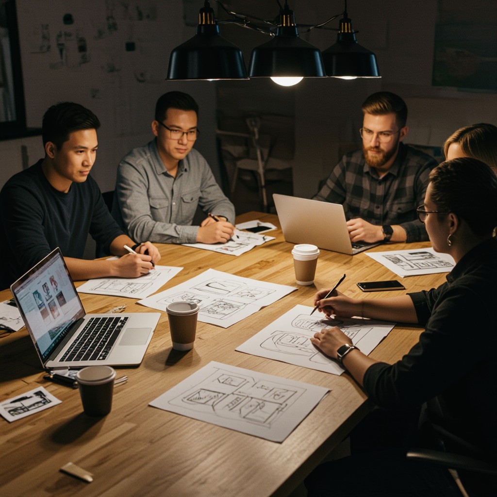 Designers collaborating