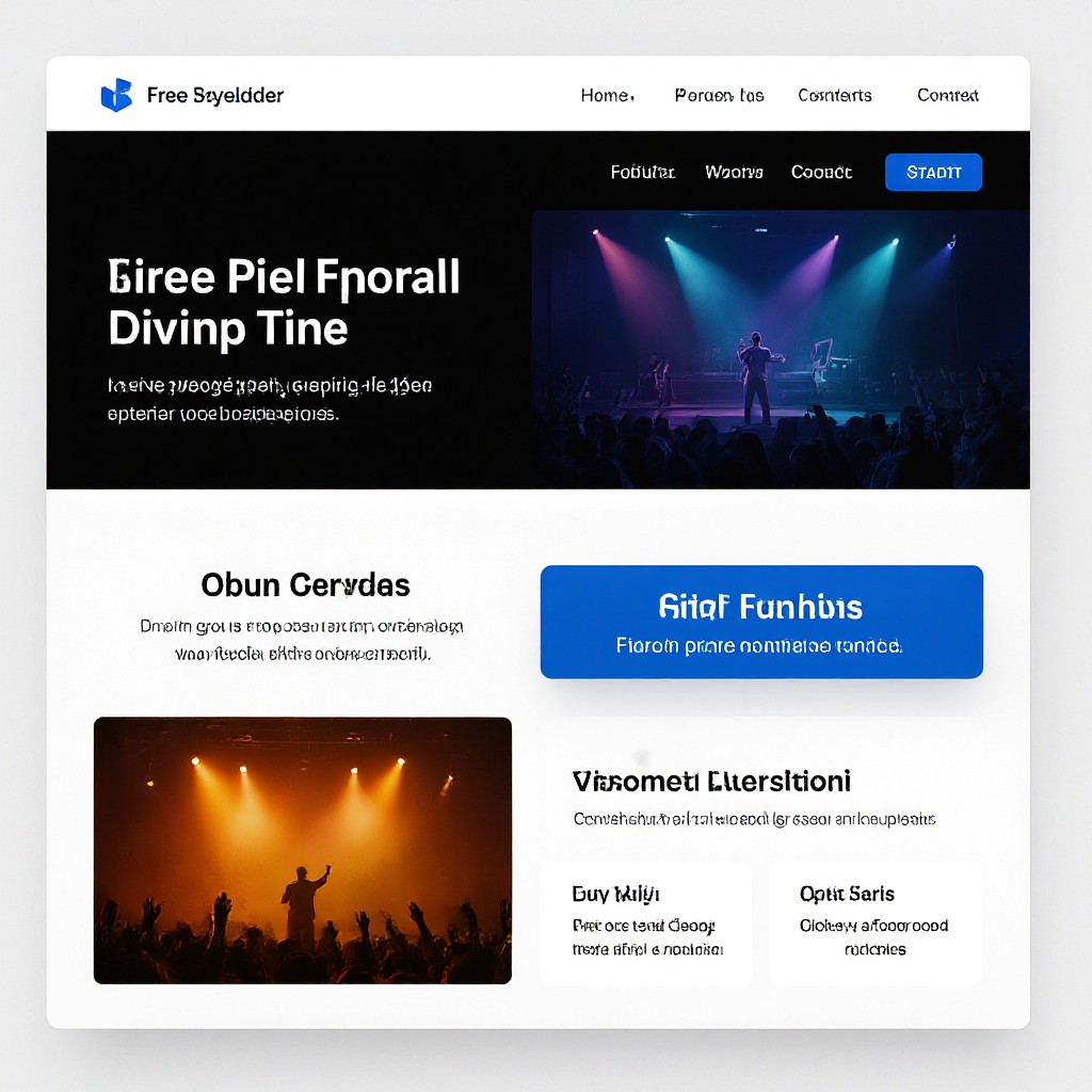 Free website builder interface