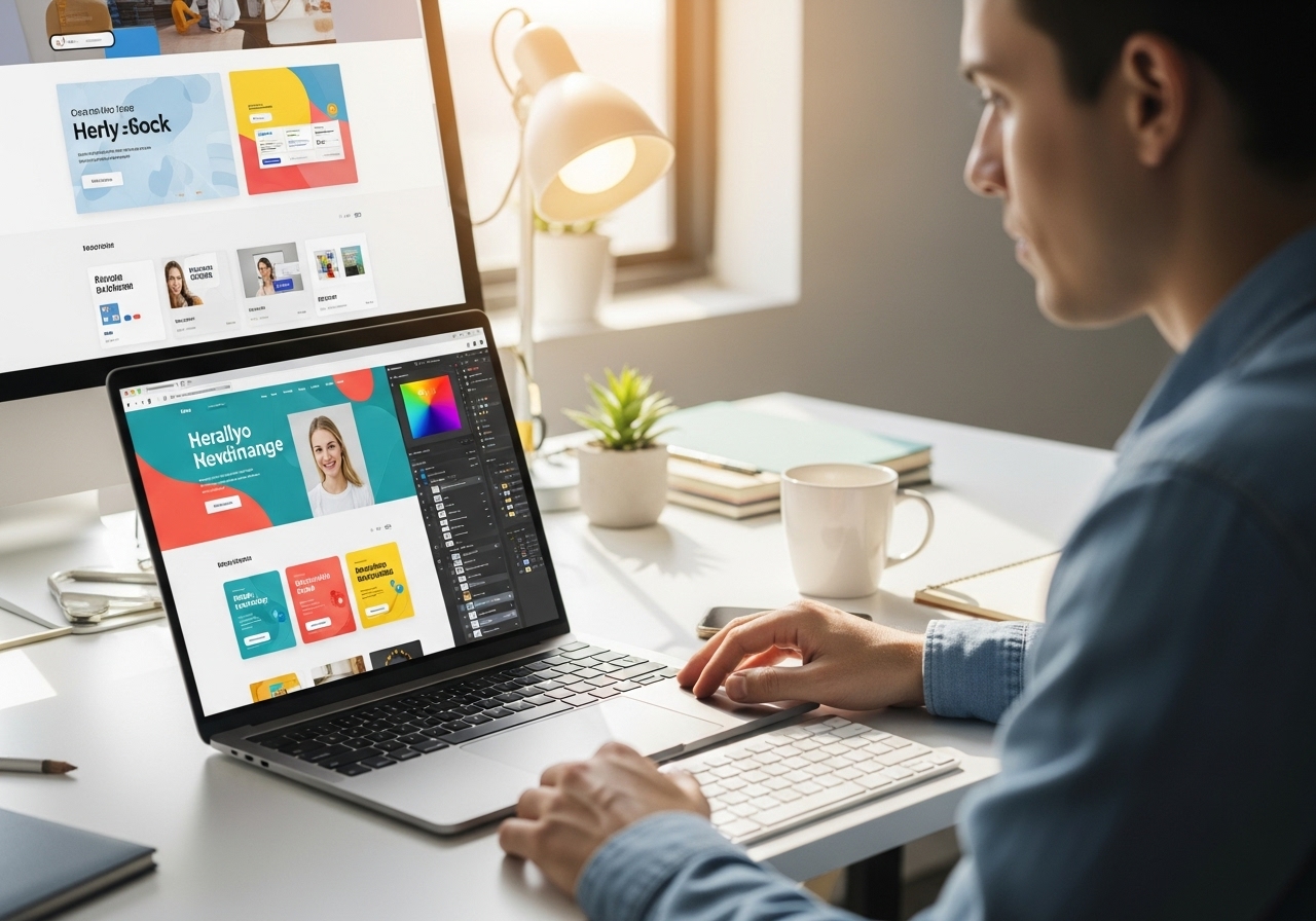 Professional web designer creating stunning websites