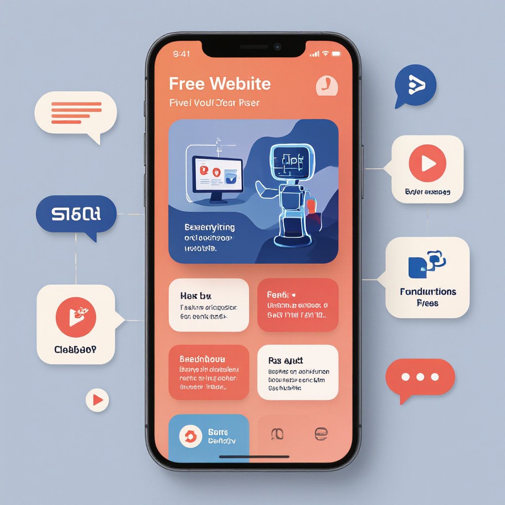 Free AI-built website preview on mobile