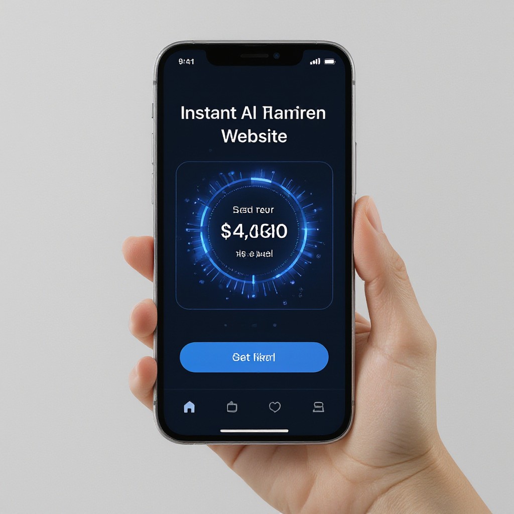 Instant AI generated website on mobile