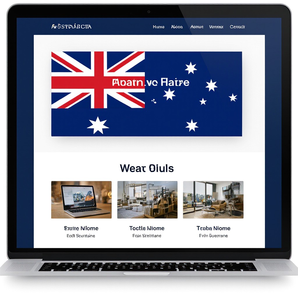 Australian website design mockup