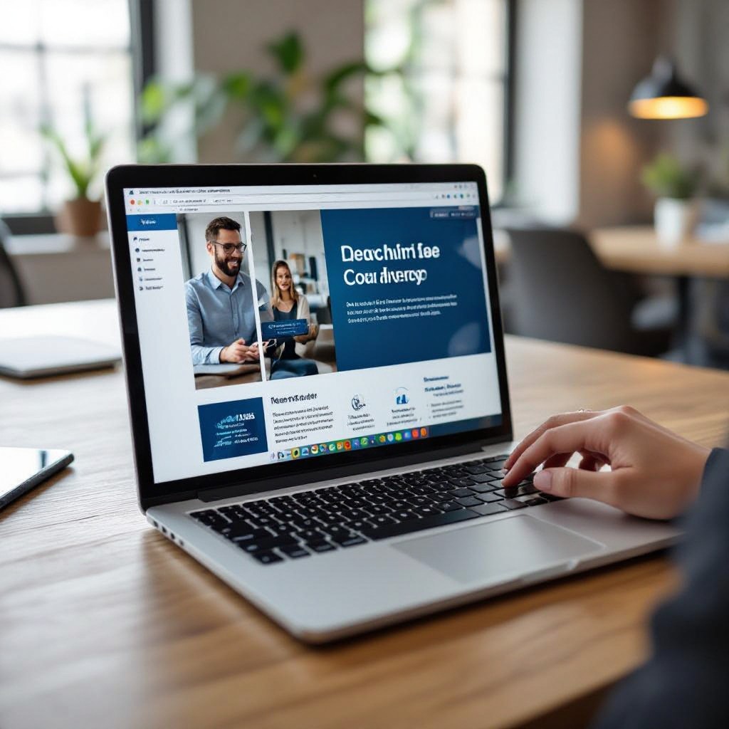 branding consultant website on desktop