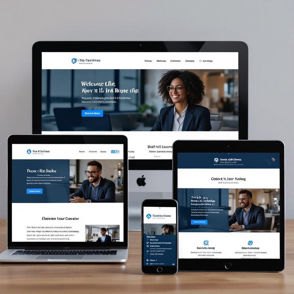 Responsive small business website preview