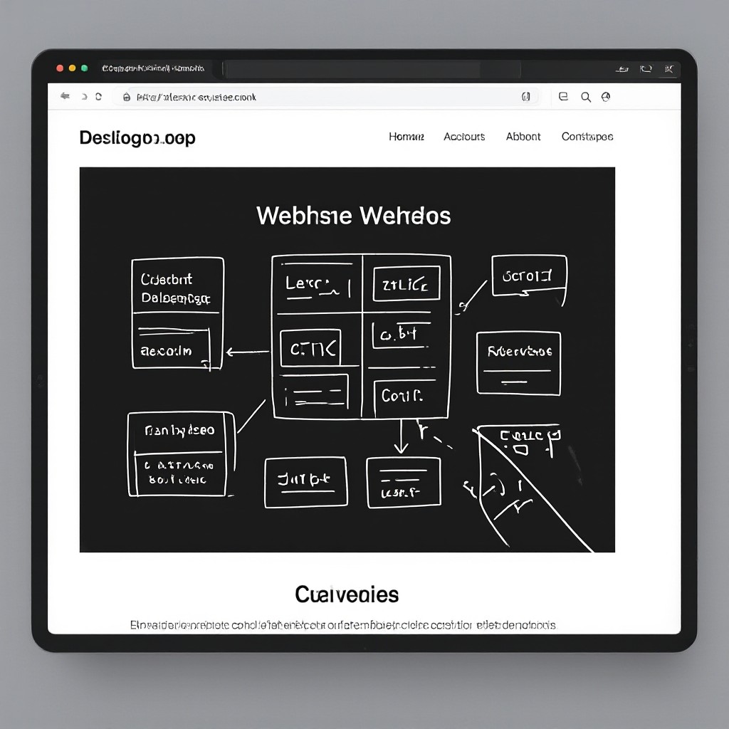 Designer creating a custom website wireframe