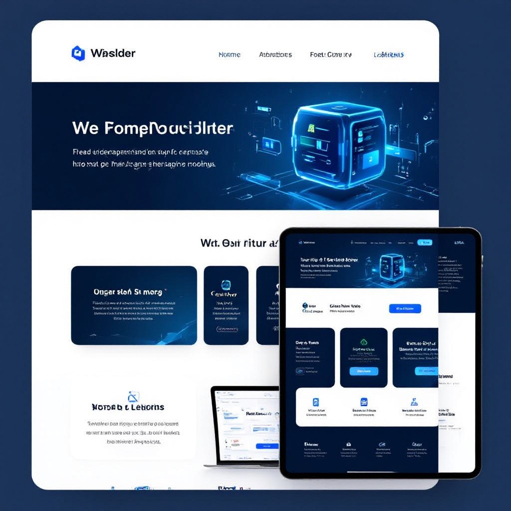 AI website builder interface