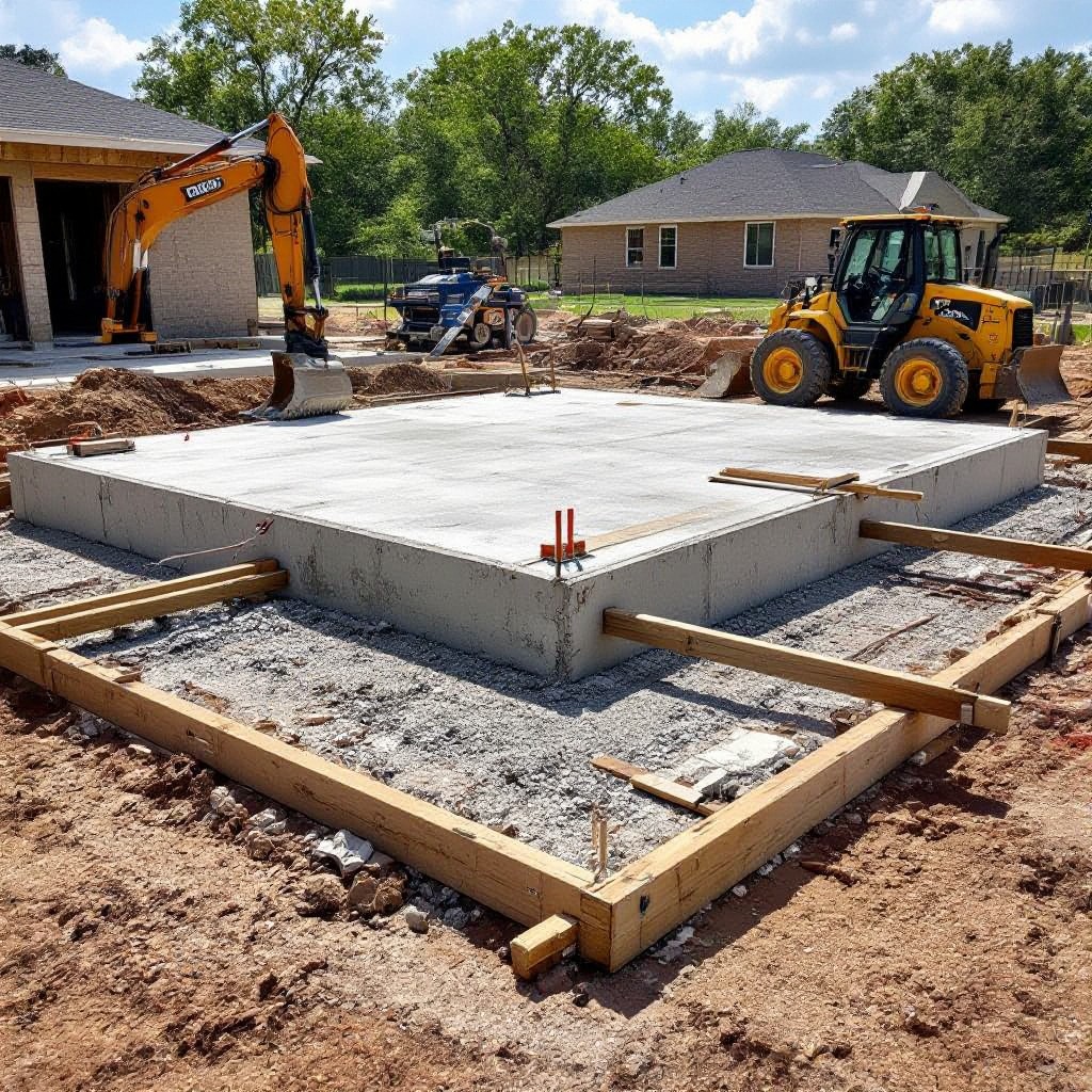 Concrete slab foundation