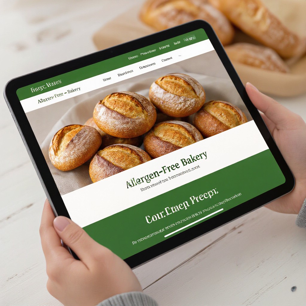 Allergen-free bakery website preview