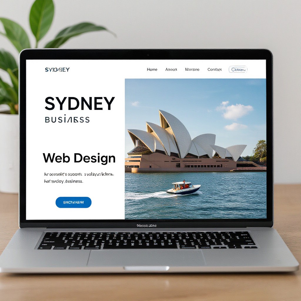 Web design mockup for Sydney business