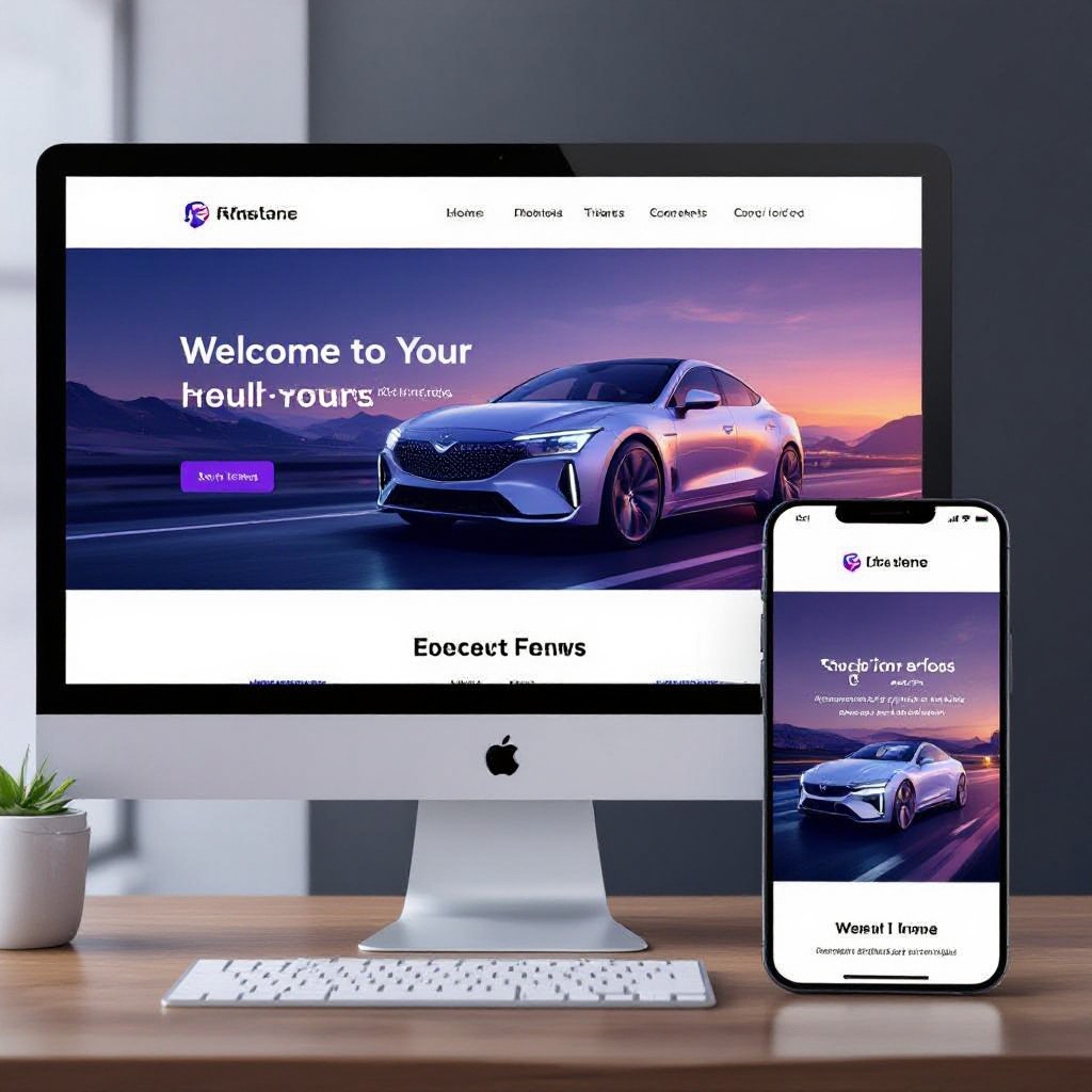 Responsive modern website example