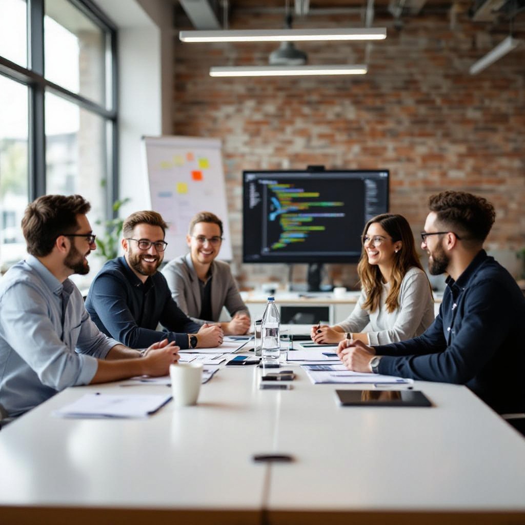 Digital agency team meeting