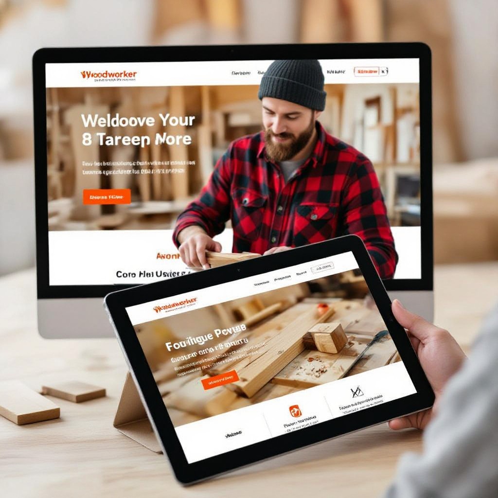 Carpentry portfolio website preview