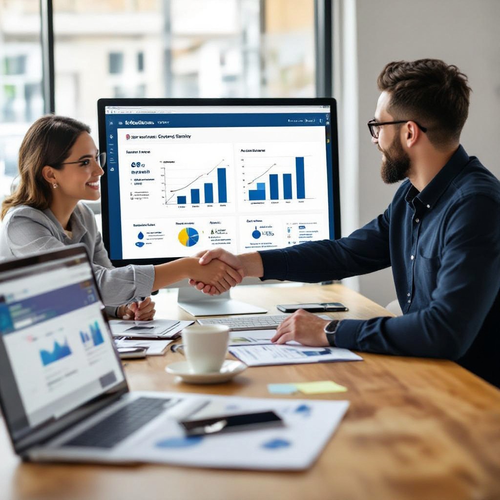 Business team planning website layout