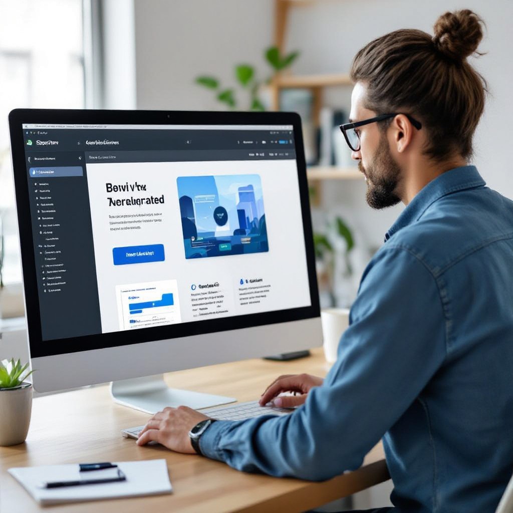 AI-generated web page mockup