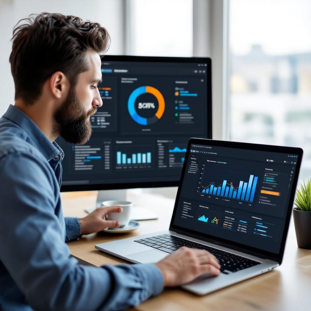 Owner viewing website dashboard