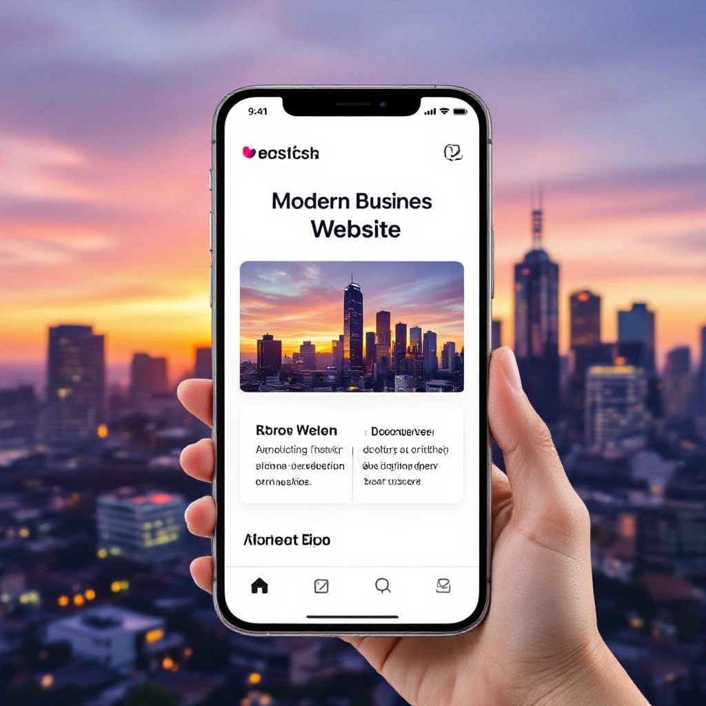 Melbourne web design on mobile