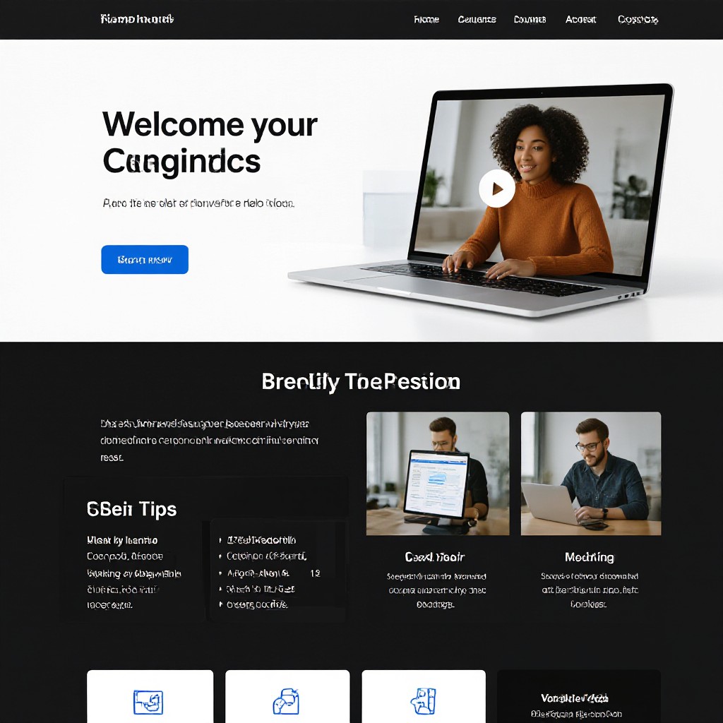 Minimal website layout