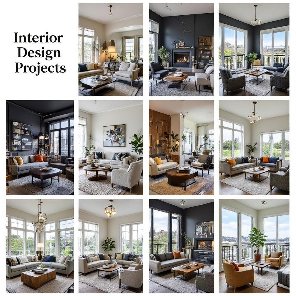 Interior design portfolio grid