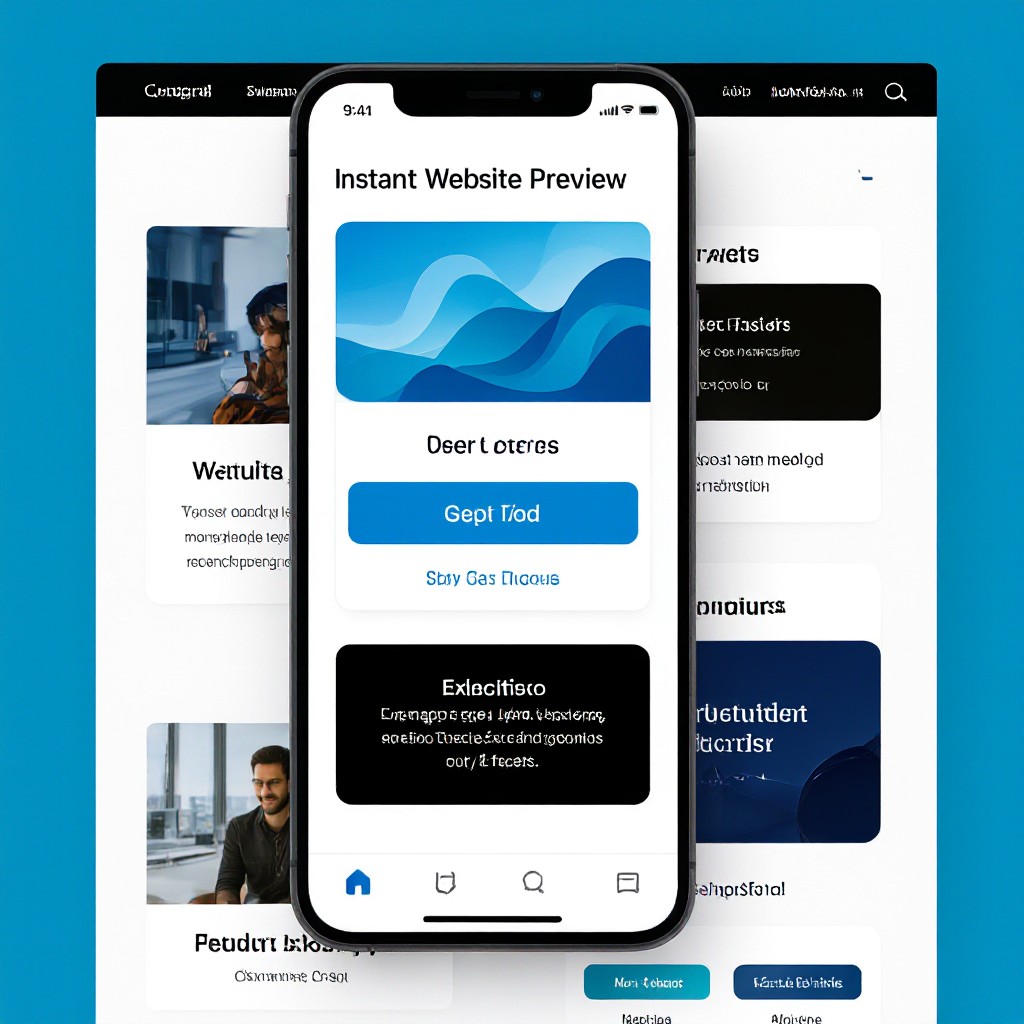 Phone with instant website preview