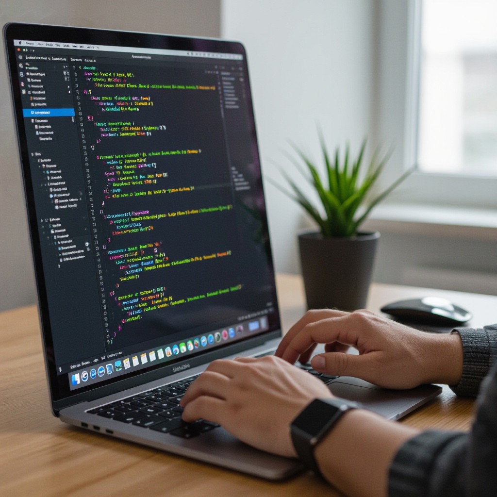 developer writing website code
