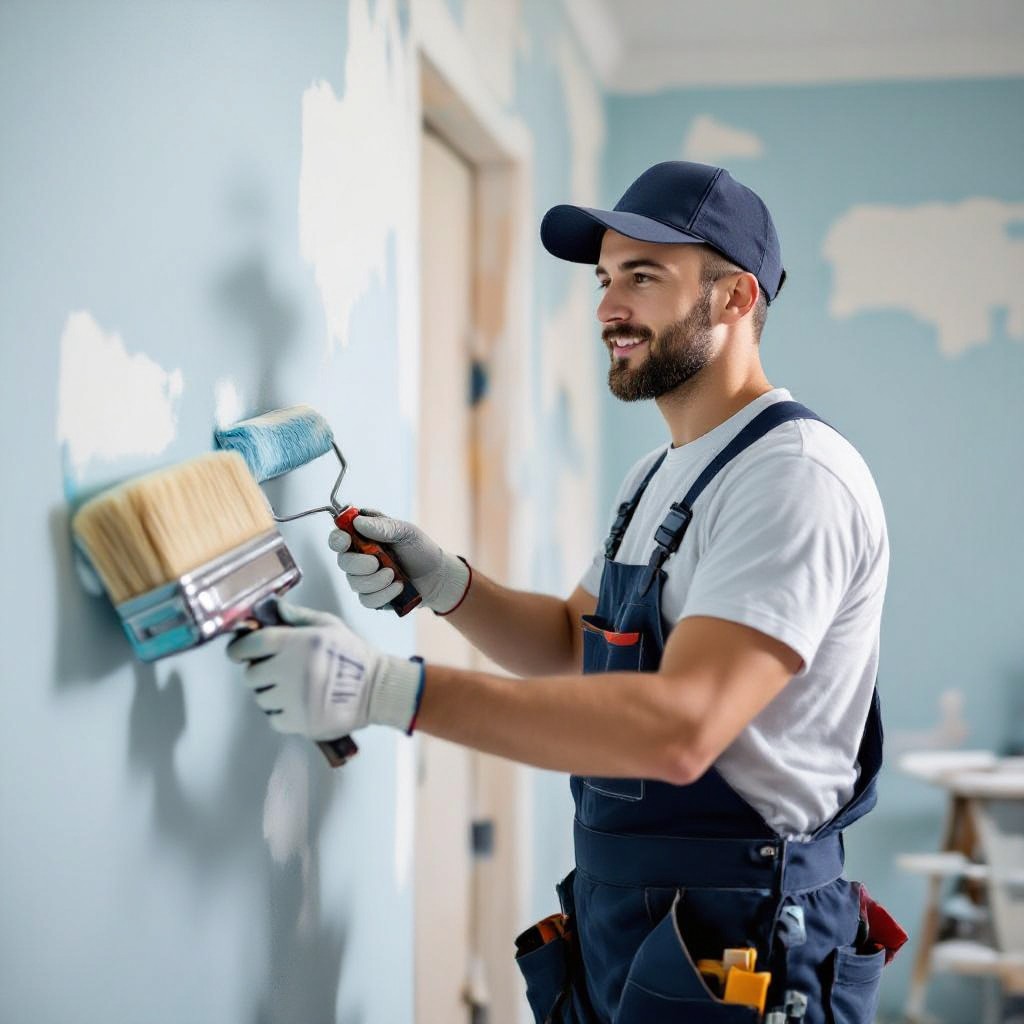 Painter at work