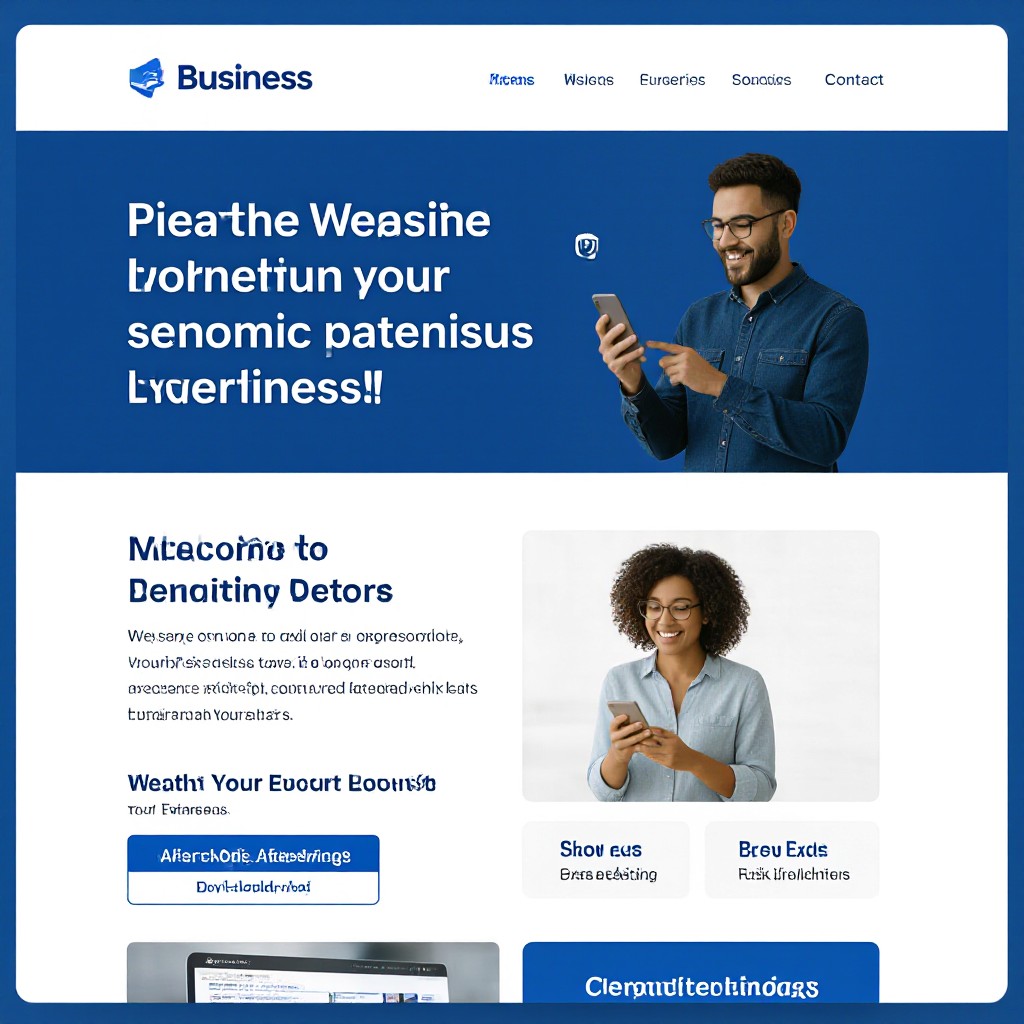 Small business owner viewing website on mobile