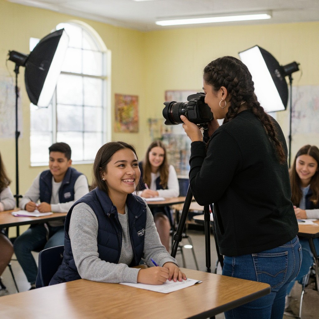 School photographer in action