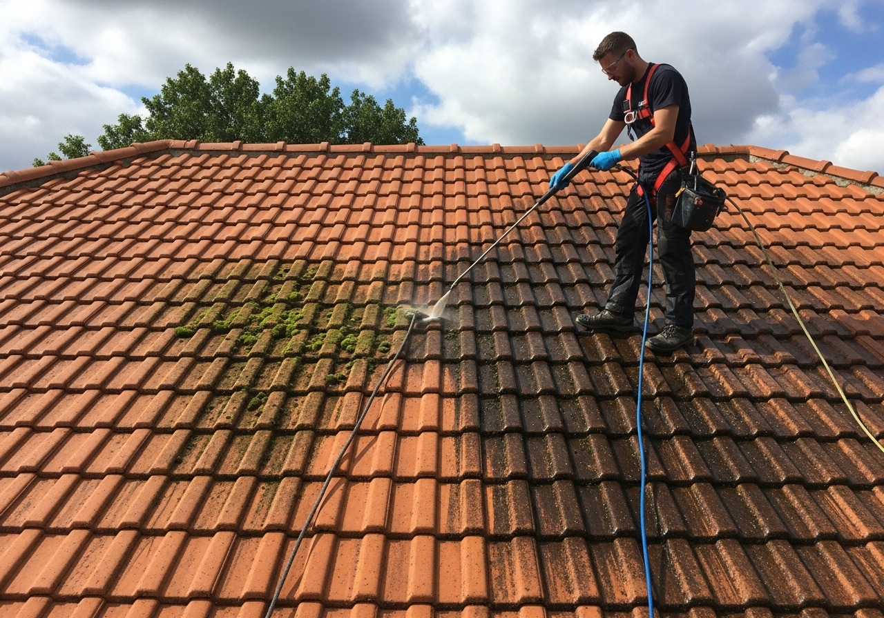 Roof cleaning service