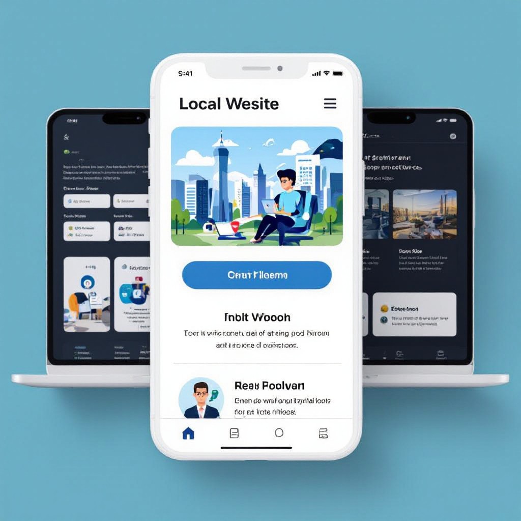 phone showing local website demo