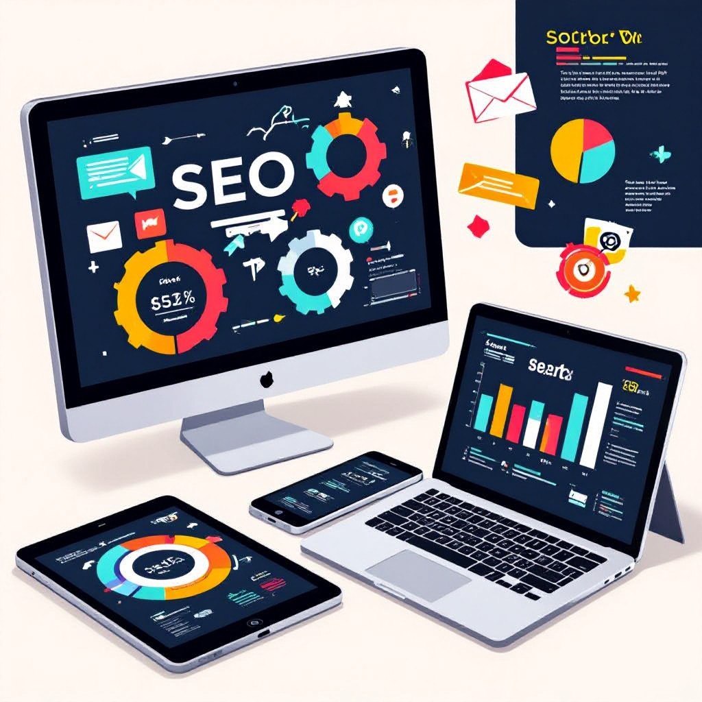 SEO web design illustration