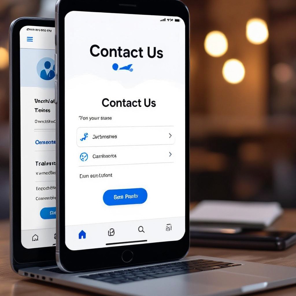 Contact Us page design example