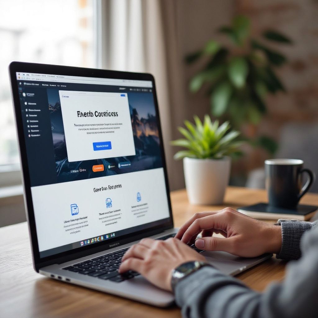 User designing a site with AI tools