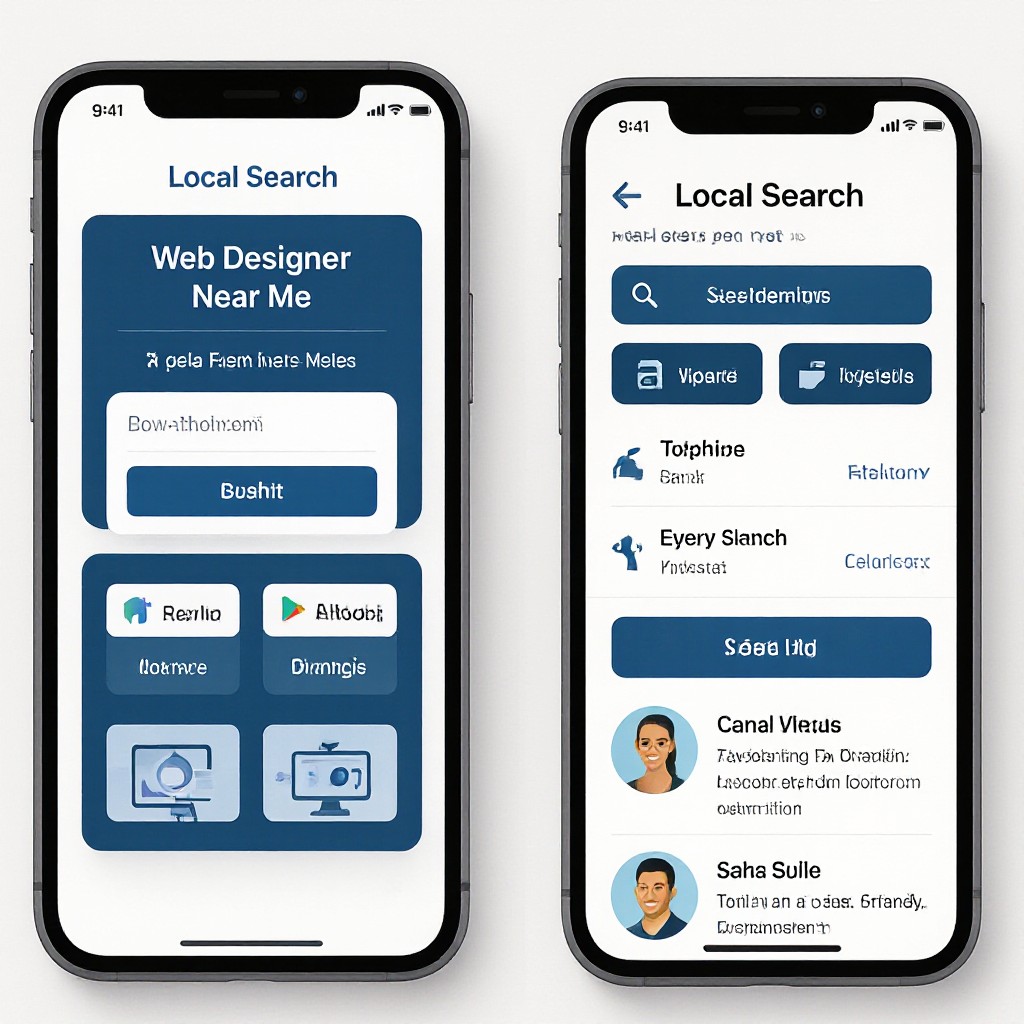 Smartphone with local search results