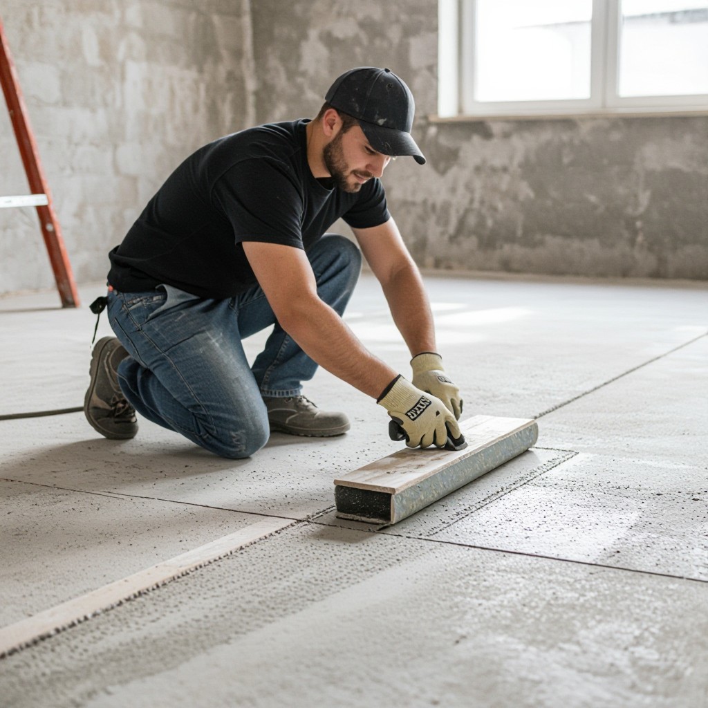 Indoor concrete floor finish